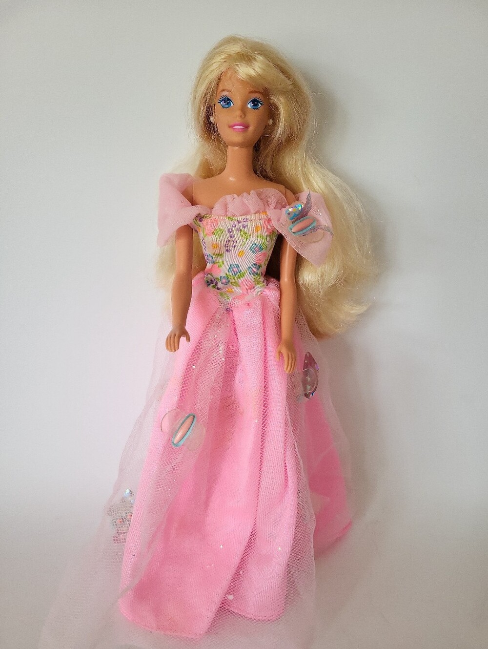Vintage Butterfly Princess Barbie Doll In Original Dress